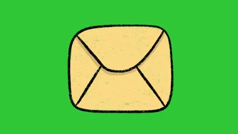 Hand-Drawn Envelope Mail Animation | Message Letter Icon 2D Animation  Stock Footage 332615045