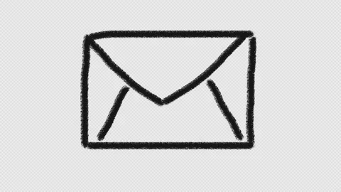 Hand-drawn envelope mail doodle in cartoon animation. Simple email notification Video stock 310682458
