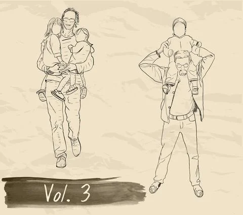 Hand-drawn EPS8 vector illustration. People sketch series. Stock Illustration