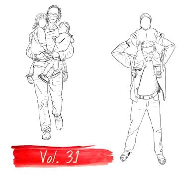 Hand-drawn EPS8 vector illustration. People sketch series. Stock Illustration
