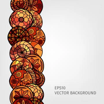 Hand drawn ethnic background Stock Illustration