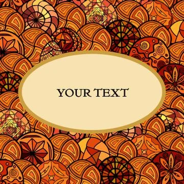 Hand drawn ethnic background Stock Illustration