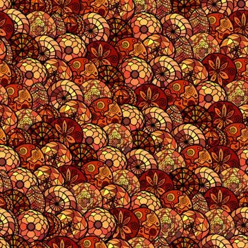 Hand drawn ethnic seamless pattern Stock Illustration