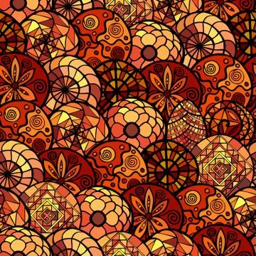 Hand drawn ethnic seamless pattern Stock Illustration