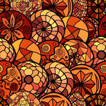 Hand drawn ethnic seamless pattern Stock Illustration