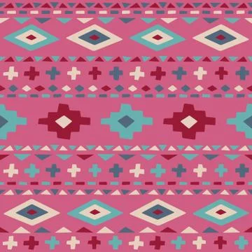 Hand drawn ethnic seamless pattern. Boho style Stock Illustration