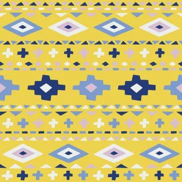 Hand drawn ethnic seamless pattern. Boho style Stock-Illustration