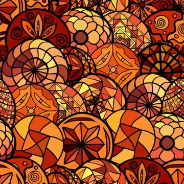 Hand drawn ethnic seamless pattern Stock Illustration