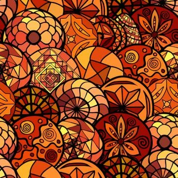 Hand drawn ethnic seamless pattern Stock Illustration