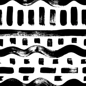 Hand drawn ethnic seamless pattern in native style Illustrazione stock