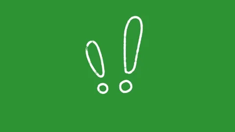 Hand-Drawn Exclamation Mark 2D Animation | Animated Warning Alert Symbol Sketch  Video stock 330536773