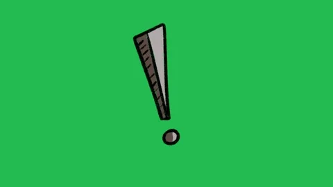 Hand-Drawn Exclamation Mark Alert Icon | 2D Animated Warning Symbol Видео 333982986