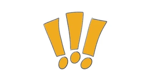 Hand-drawn Exclamation Marks Graphic Design Video stock 310719564