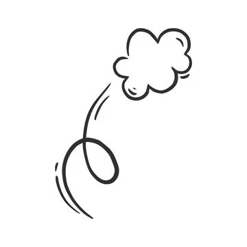 Hand drawn explosion cloud, splash smoke Stock Illustration