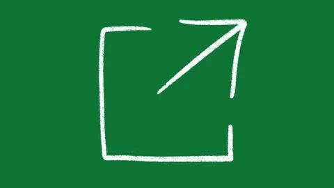 Hand-Drawn Export Arrow Box Icon 2D Animation on Green Screen Vídeos de archivo 334609004