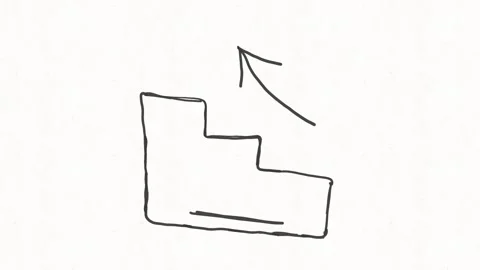 Hand-Drawn Export Arrow Icon Animation in Minimal Sketch Style Stockbeeldmateriaal 341863451