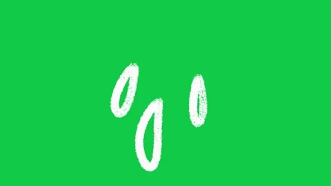 Hand Drawn Falling Raindrops Splash 2D Animation on Green Screen Vídeo Stock 336578775