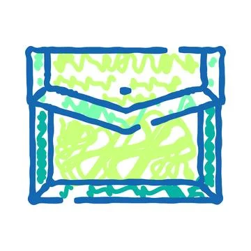 Hand drawn file folder storage organizing documents Stock Illustration