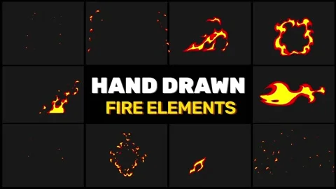 After Effects Template: Hand Drawn Fire #220853347 | Pond5