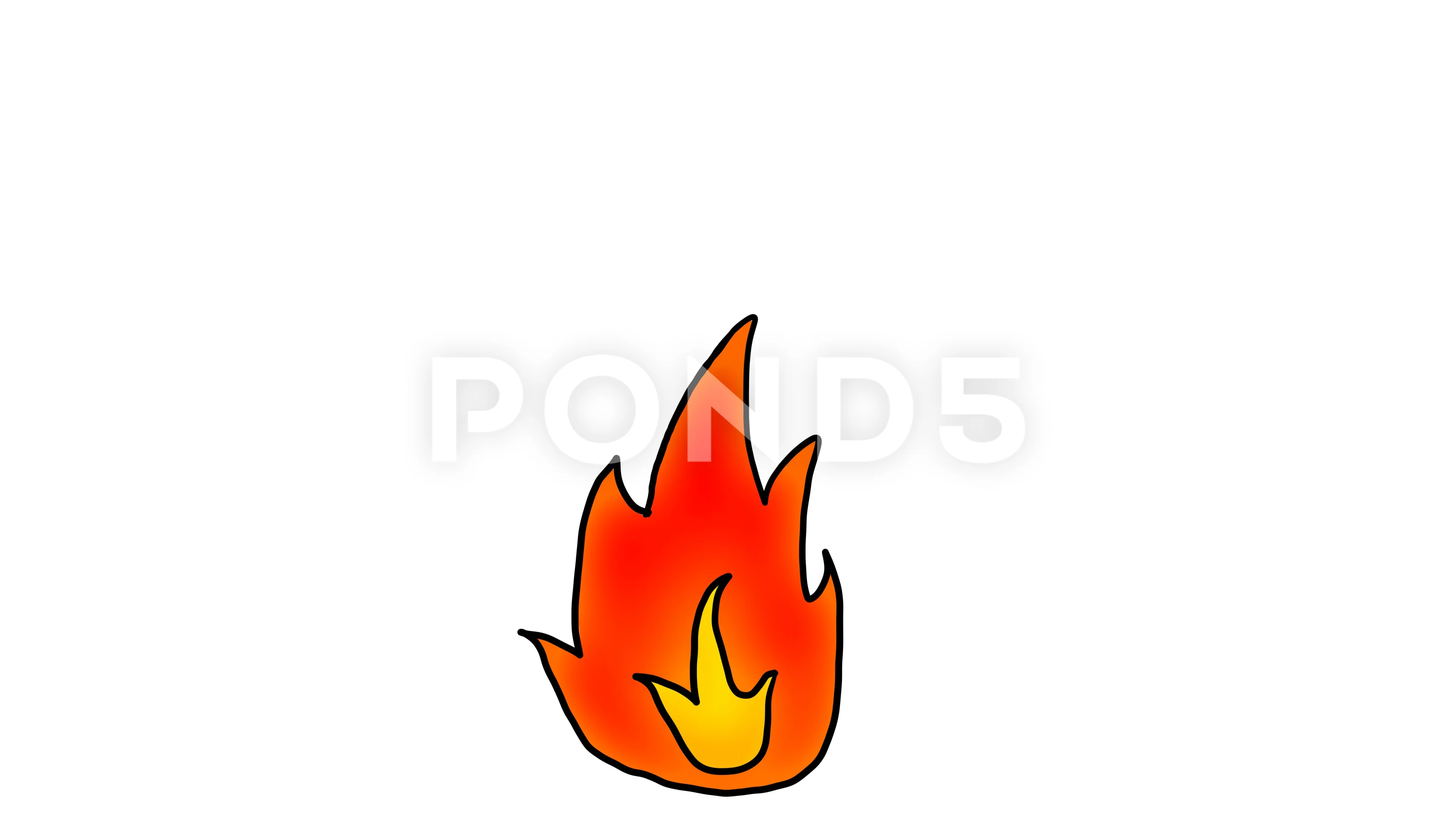 Hand Drawn Fire Animation with Transpare... | Stock Video | Pond5