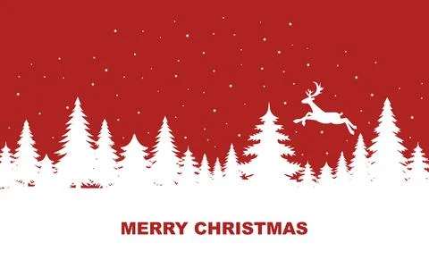 Hand drawn flat christmas background Stock Illustration