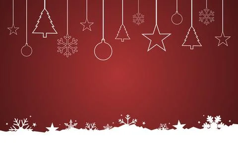 Hand drawn flat christmas background Stock Illustration