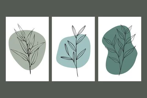 Hand drawn flat design boho wall art Stock Illustration