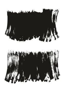 Hand Drawn Flat Fan Brush Thick Short Background High Detail Background Set Stock Illustration