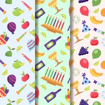 Hand drawn flat kwanzaa pattern design Stock Illustration