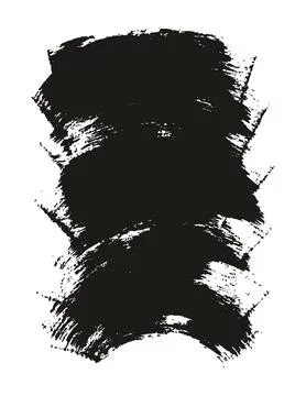 Hand Drawn Flat Sponge Thick Artist Brush Curved Background High Detail MEGA Set Illustrazione stock