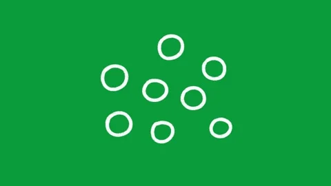 Hand Drawn Floating Bubble Circles 2D Animation Green Screen Overlay Vidéo 341798238