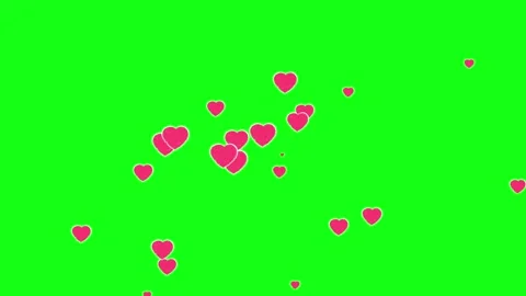 Hand-Drawn Floating Hearts Motion Animation | Simple Love Heart Bubbles 2D  Video stock 330618623