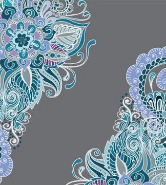 Hand drawn floral background Stock Illustration