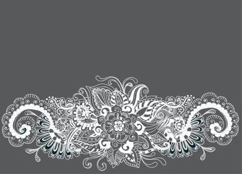Hand drawn floral background Stock Illustration