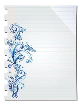 Hand drawn floral background Stock Illustration