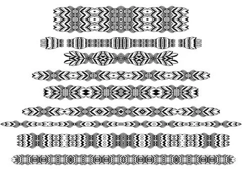 Hand drawn floral borders, dingbats, dividers Stock Illustration