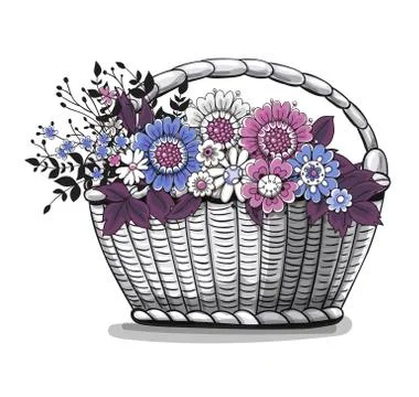 Hand drawn floral card Stock Illustration