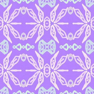 Hand drawn floral ethnic pattern. Seamless abstract batik print. イラスト素材
