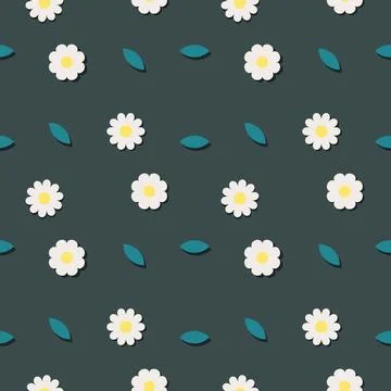Hand drawn floral flower pattern. Stock Illustration