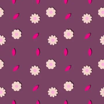 Hand drawn floral flower pattern. Stock Illustration