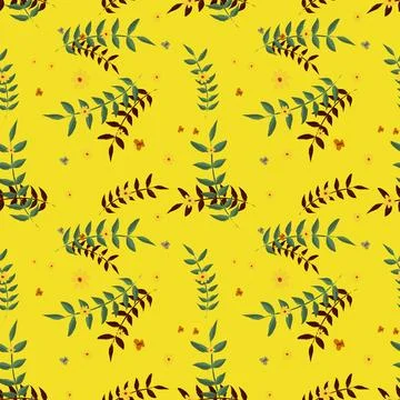 Hand drawn floral flower pattern. 스톡 일러스트