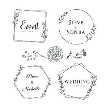 Hand drawn Floral Frame Background Stock Illustration