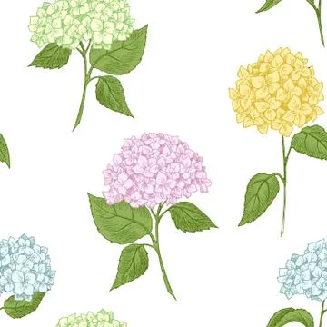 Hand drawn floral pattern Stock Illustration