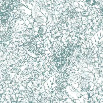Hand drawn floral pattern Stock-Illustration