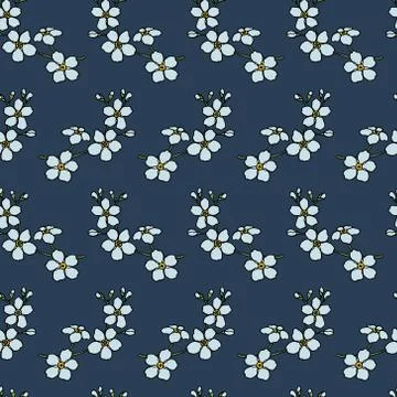 Hand drawn floral pattern Stock Illustration