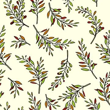 Hand drawn floral pattern Illustrazione stock