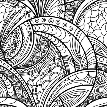 Hand drawn floral pattern Stock Illustration