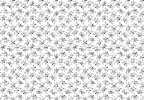 Hand drawn floral pattern vector design. Simple ornament with plant and leaf. Illustrazione stock