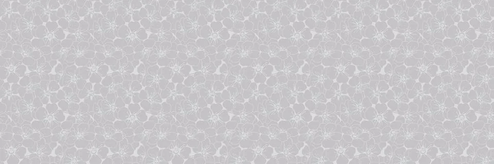 Hand drawn floral pattern vector design. Flower drawing simple ornament. Illustrazione stock