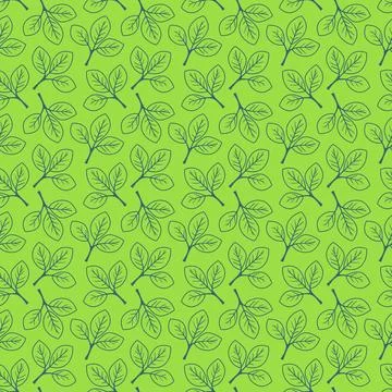 Hand drawn floral pattern vector design. Simple ornament with plant and leaf. Illustrazione stock